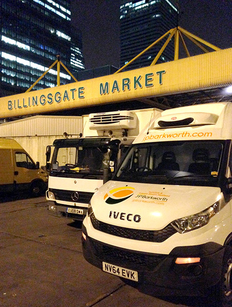 Our new vehicle at the start of the day at Billingsgate Market